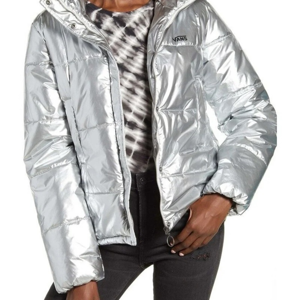 Vans Metallic Silver Women's Puffer Jacket